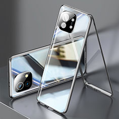 Funda Bumper Lujo Marco de Aluminio Espejo 360 Grados Carcasa M03 para Xiaomi Mi 11 5G Negro