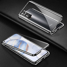 Funda Bumper Lujo Marco de Aluminio Espejo 360 Grados Carcasa M04 para Huawei Honor 30 Negro