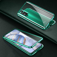 Funda Bumper Lujo Marco de Aluminio Espejo 360 Grados Carcasa M04 para Huawei Honor 30 Verde