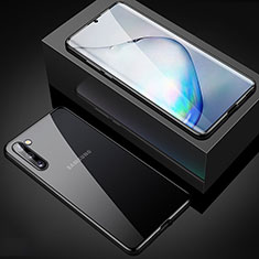Funda Bumper Lujo Marco de Aluminio Espejo 360 Grados Carcasa M04 para Samsung Galaxy Note 10 5G Negro