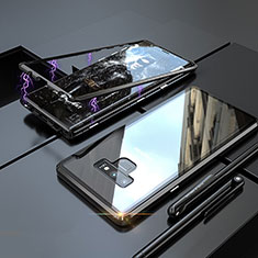 Funda Bumper Lujo Marco de Aluminio Espejo 360 Grados Carcasa M04 para Samsung Galaxy Note 9 Negro