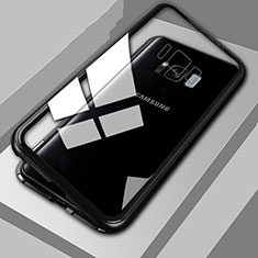 Funda Bumper Lujo Marco de Aluminio Espejo 360 Grados Carcasa M04 para Samsung Galaxy S8 Negro