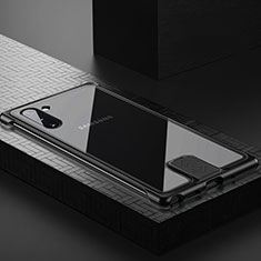 Funda Bumper Lujo Marco de Aluminio Espejo 360 Grados Carcasa M05 para Samsung Galaxy Note 10 5G Negro