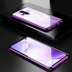 Funda Bumper Lujo Marco de Aluminio Espejo 360 Grados Carcasa M05 para Xiaomi Redmi K30 4G Morado