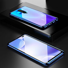 Funda Bumper Lujo Marco de Aluminio Espejo 360 Grados Carcasa M05 para Xiaomi Redmi K30i 5G Azul