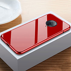 Funda Bumper Lujo Marco de Aluminio Espejo 360 Grados Carcasa M06 para Vivo Nex 3S Rojo