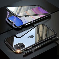 Funda Bumper Lujo Marco de Aluminio Espejo 360 Grados Carcasa M07 para Apple iPhone 11 Negro