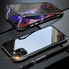 Funda Bumper Lujo Marco de Aluminio Espejo 360 Grados Carcasa M07 para Apple iPhone 11 Pro Max Negro