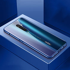 Funda Bumper Lujo Marco de Aluminio Espejo 360 Grados Carcasa M07 para Oppo Reno2 Azul