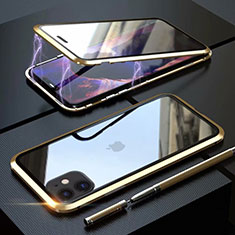 Funda Bumper Lujo Marco de Aluminio Espejo 360 Grados Carcasa M08 para Apple iPhone 11 Oro