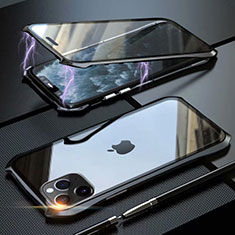 Funda Bumper Lujo Marco de Aluminio Espejo 360 Grados Carcasa M10 para Apple iPhone 11 Pro Negro