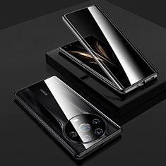 Funda Bumper Lujo Marco de Aluminio Espejo 360 Grados Carcasa P01 para Huawei Honor Magic4 Ultimate 5G Negro