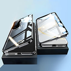 Funda Bumper Lujo Marco de Aluminio Espejo 360 Grados Carcasa P01 para Huawei Nova 11 Pro Negro