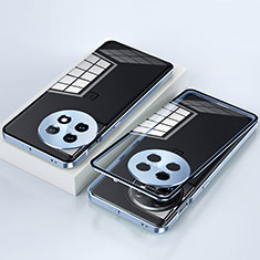 Funda Bumper Lujo Marco de Aluminio Espejo 360 Grados Carcasa P01 para OnePlus 11 5G Azul