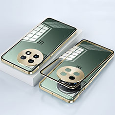 Funda Bumper Lujo Marco de Aluminio Espejo 360 Grados Carcasa P01 para OnePlus 11R 5G Oro