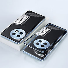 Funda Bumper Lujo Marco de Aluminio Espejo 360 Grados Carcasa P01 para OnePlus Ace 2 5G Azul
