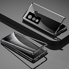 Funda Bumper Lujo Marco de Aluminio Espejo 360 Grados Carcasa P01 para Vivo X70 5G Negro