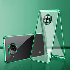 Funda Bumper Lujo Marco de Aluminio Espejo 360 Grados Carcasa P01 para Xiaomi Mi 10T Lite 5G Verde