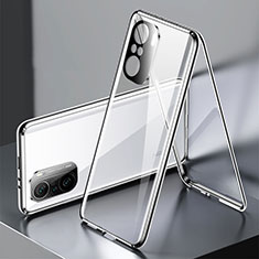 Funda Bumper Lujo Marco de Aluminio Espejo 360 Grados Carcasa P01 para Xiaomi Mi 11X Pro 5G Plata