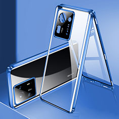 Funda Bumper Lujo Marco de Aluminio Espejo 360 Grados Carcasa P01 para Xiaomi Mi Mix 4 5G Azul