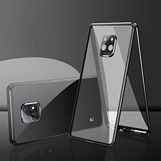 Funda Bumper Lujo Marco de Aluminio Espejo 360 Grados Carcasa P01 para Xiaomi Redmi 10X 5G Negro