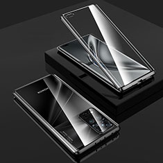 Funda Bumper Lujo Marco de Aluminio Espejo 360 Grados Carcasa P02 para Huawei Honor V40 5G Negro