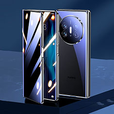 Funda Bumper Lujo Marco de Aluminio Espejo 360 Grados Carcasa P02 para Huawei Mate X5 Negro