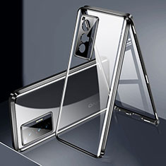 Funda Bumper Lujo Marco de Aluminio Espejo 360 Grados Carcasa P02 para Vivo X70 5G Negro