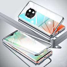 Funda Bumper Lujo Marco de Aluminio Espejo 360 Grados Carcasa P02 para Xiaomi Mi 10T Lite 5G Plata