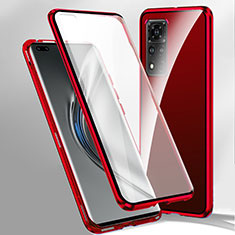 Funda Bumper Lujo Marco de Aluminio Espejo 360 Grados Carcasa P02 para Xiaomi Mi 11i 5G (2022) Rojo