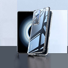 Funda Bumper Lujo Marco de Aluminio Espejo 360 Grados Carcasa P02 para Xiaomi Mi 12T 5G Negro