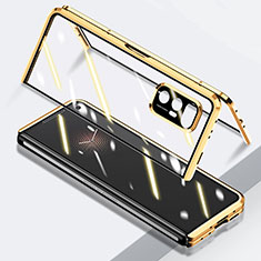 Funda Bumper Lujo Marco de Aluminio Espejo 360 Grados Carcasa P03 para Xiaomi Mix Fold 5G Oro