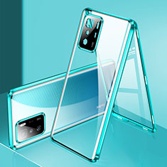 Funda Bumper Lujo Marco de Aluminio Espejo 360 Grados Carcasa P03 para Xiaomi Redmi Note 10 Pro 5G Verde