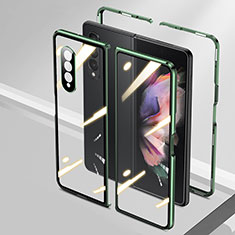 Funda Bumper Lujo Marco de Aluminio Espejo 360 Grados Carcasa P05 para Samsung Galaxy Z Fold4 5G Verde