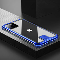 Funda Bumper Lujo Marco de Aluminio Espejo 360 Grados Carcasa para Apple iPhone 11 Pro Max Azul