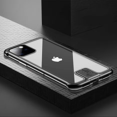 Funda Bumper Lujo Marco de Aluminio Espejo 360 Grados Carcasa para Apple iPhone 11 Pro Max Negro
