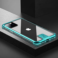 Funda Bumper Lujo Marco de Aluminio Espejo 360 Grados Carcasa para Apple iPhone 11 Pro Max Verde