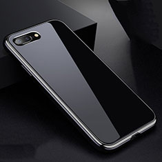 Funda Bumper Lujo Marco de Aluminio Espejo 360 Grados Carcasa para Apple iPhone 8 Plus Plata