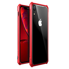 Funda Bumper Lujo Marco de Aluminio Espejo 360 Grados Carcasa para Apple iPhone XR Rojo