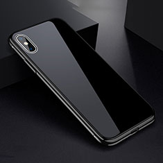 Funda Bumper Lujo Marco de Aluminio Espejo 360 Grados Carcasa para Apple iPhone Xs Max Negro