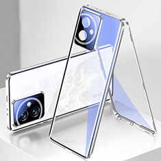 Funda Bumper Lujo Marco de Aluminio Espejo 360 Grados Carcasa para Huawei Honor 100 5G Plata