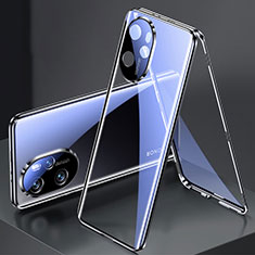 Funda Bumper Lujo Marco de Aluminio Espejo 360 Grados Carcasa para Huawei Honor 100 Pro 5G Negro
