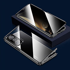Funda Bumper Lujo Marco de Aluminio Espejo 360 Grados Carcasa para Huawei Honor Magic V 5G Negro