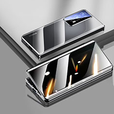 Funda Bumper Lujo Marco de Aluminio Espejo 360 Grados Carcasa para Huawei Honor Magic V2 5G Negro
