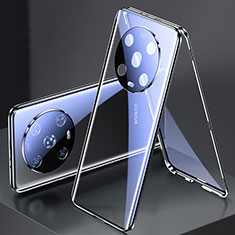 Funda Bumper Lujo Marco de Aluminio Espejo 360 Grados Carcasa para Huawei Honor Magic4 Pro 5G Negro