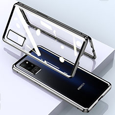 Funda Bumper Lujo Marco de Aluminio Espejo 360 Grados Carcasa para Huawei Honor Play4 Pro 5G Negro