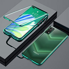 Funda Bumper Lujo Marco de Aluminio Espejo 360 Grados Carcasa para Huawei Honor View 30 Pro 5G Verde