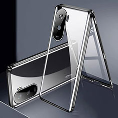 Funda Bumper Lujo Marco de Aluminio Espejo 360 Grados Carcasa para Huawei Honor X50i 5G Negro