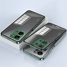 Funda Bumper Lujo Marco de Aluminio Espejo 360 Grados Carcasa para Huawei Honor X7a Verde