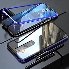 Funda Bumper Lujo Marco de Aluminio Espejo 360 Grados Carcasa para Huawei Mate 20 Lite Azul